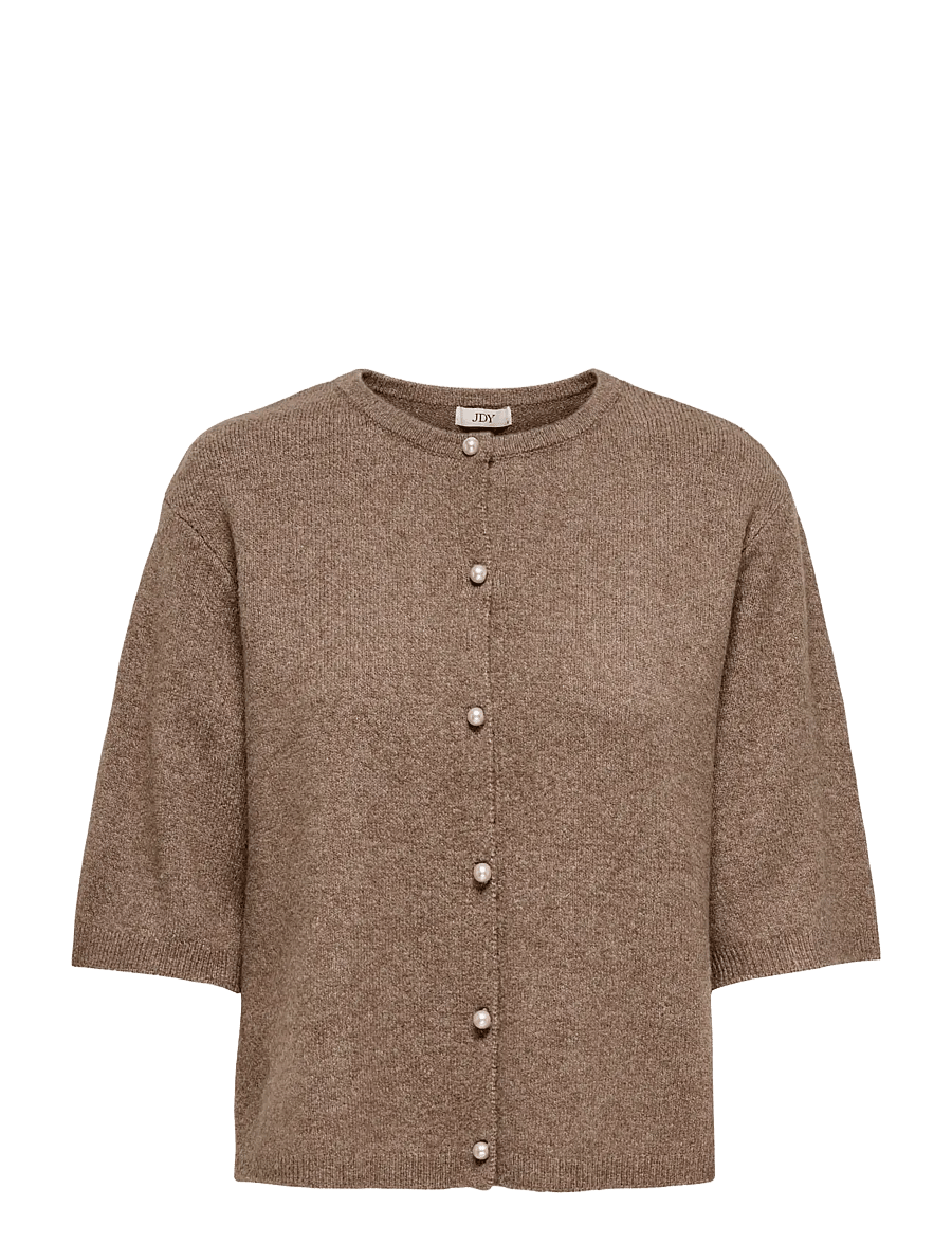 JDY - JDYRUE LIFE 2/4 PEARL CARDIGAN KNT NOOS - kardiganid - caribou - 1