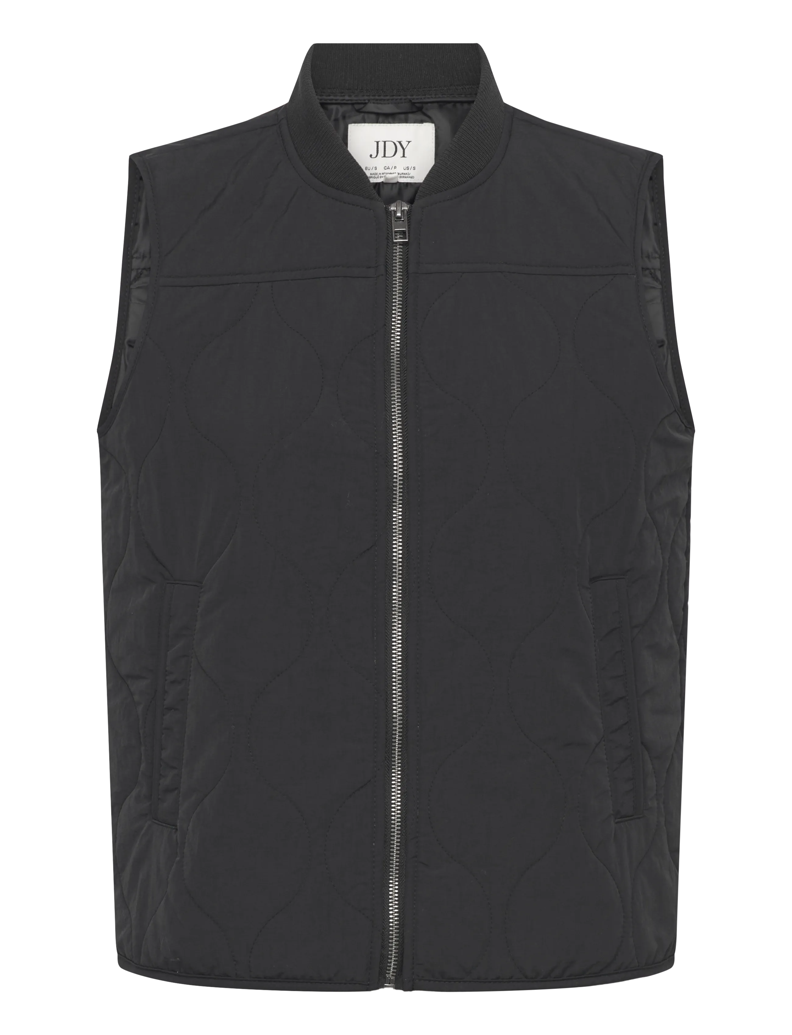 JDY JDYRAYA QUILT SHORT WAISTCOAT OTW HAB - Gefütterte westen - BLACK / grey