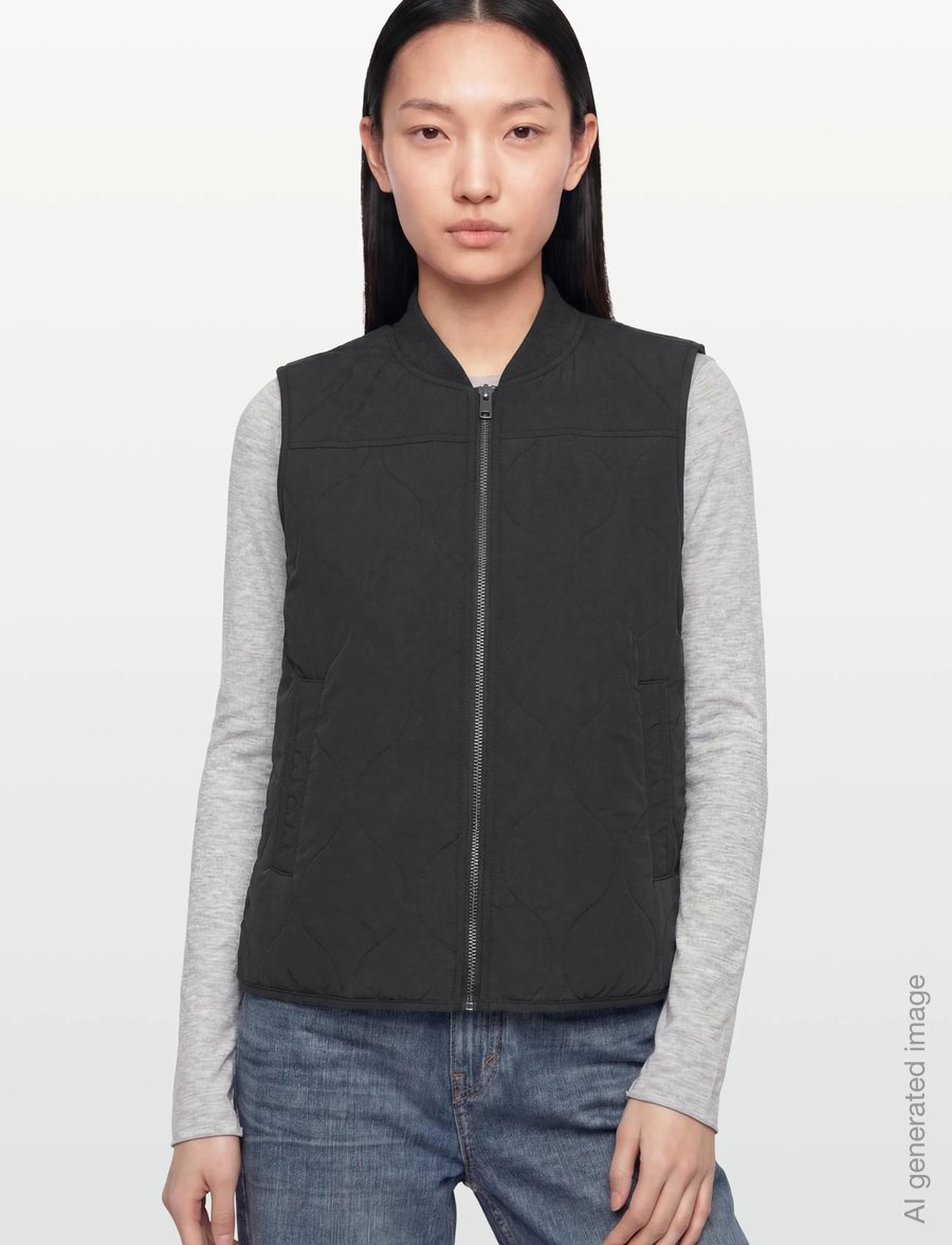 JDY - JDYRAYA QUILT SHORT WAISTCOAT OTW HAB - quiltade västar - black - 3