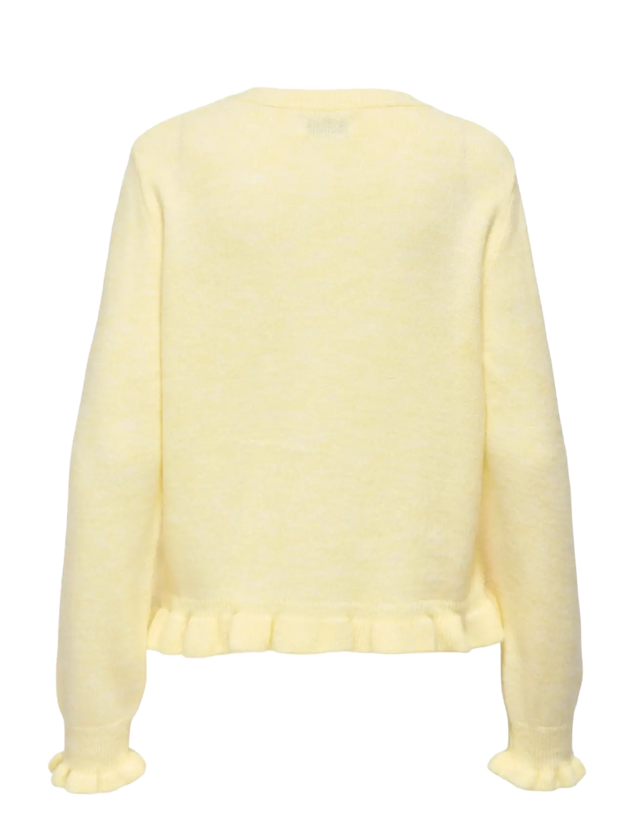 JDY - JDYLETTY L/S ON FRILL CARDIGAN KNT NOOS - gilets - pastel yellow - 2