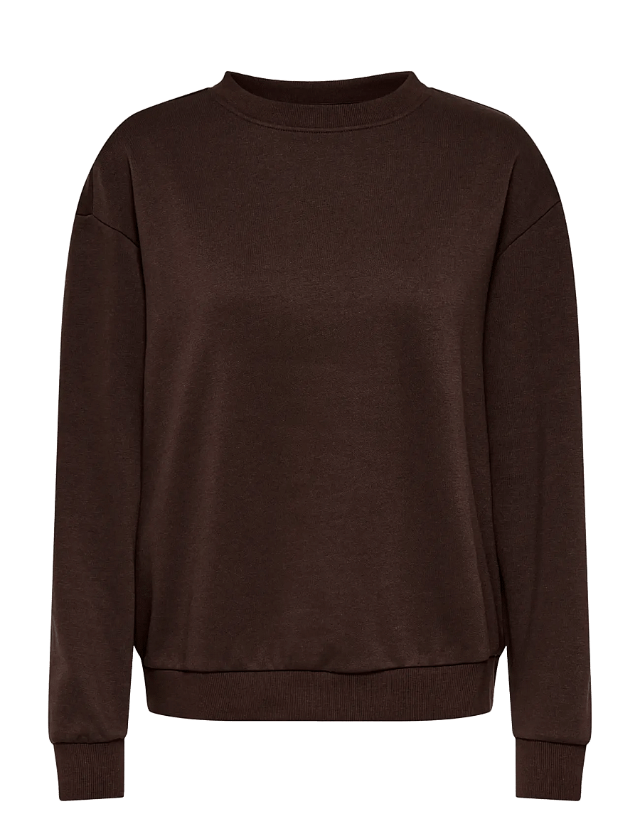JDY - JDYNANNA LIFE L/S TEXT SWEAT JRS DIA - igapäevane stiil - coffee bean - 0