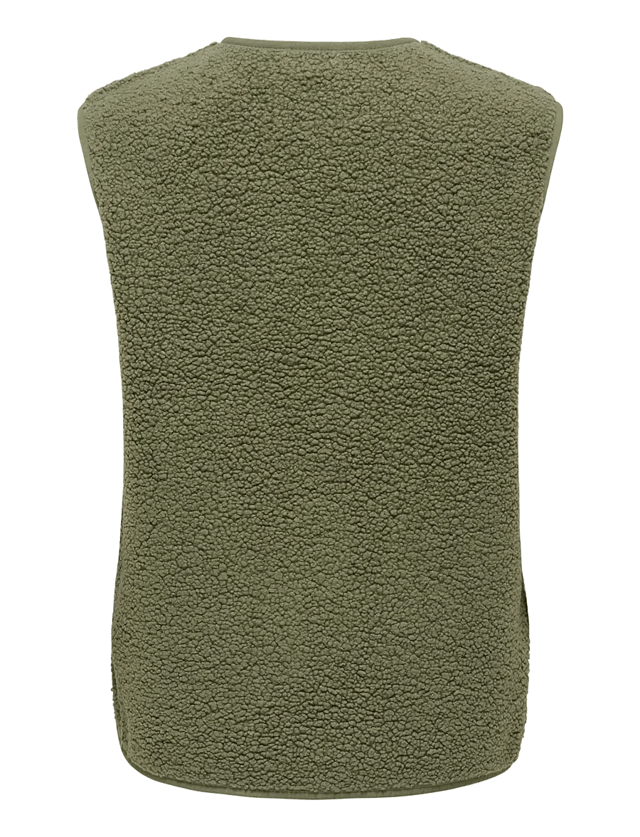JDY - JDYSIMINA TEDDY WAISTCOAT OTW QIQ NOOS - fleece- und teddy-westen - kalamata - 2