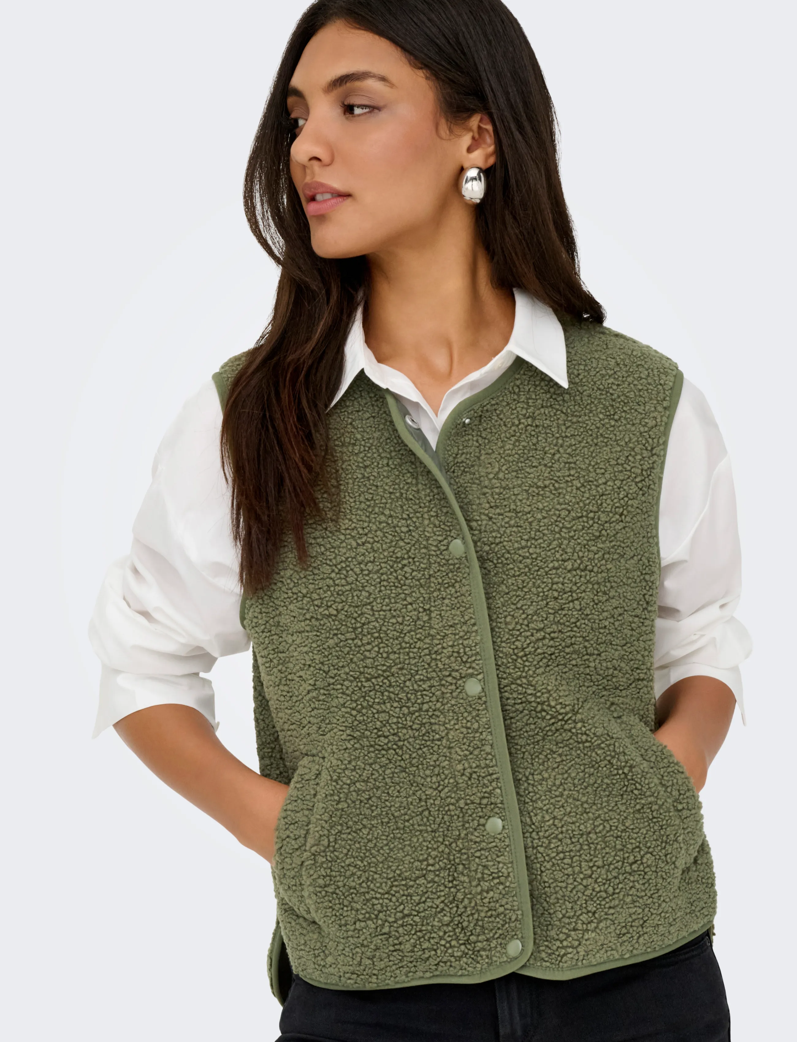 JDY - JDYSIMINA TEDDY WAISTCOAT OTW QIQ NOOS - kalamata - 5