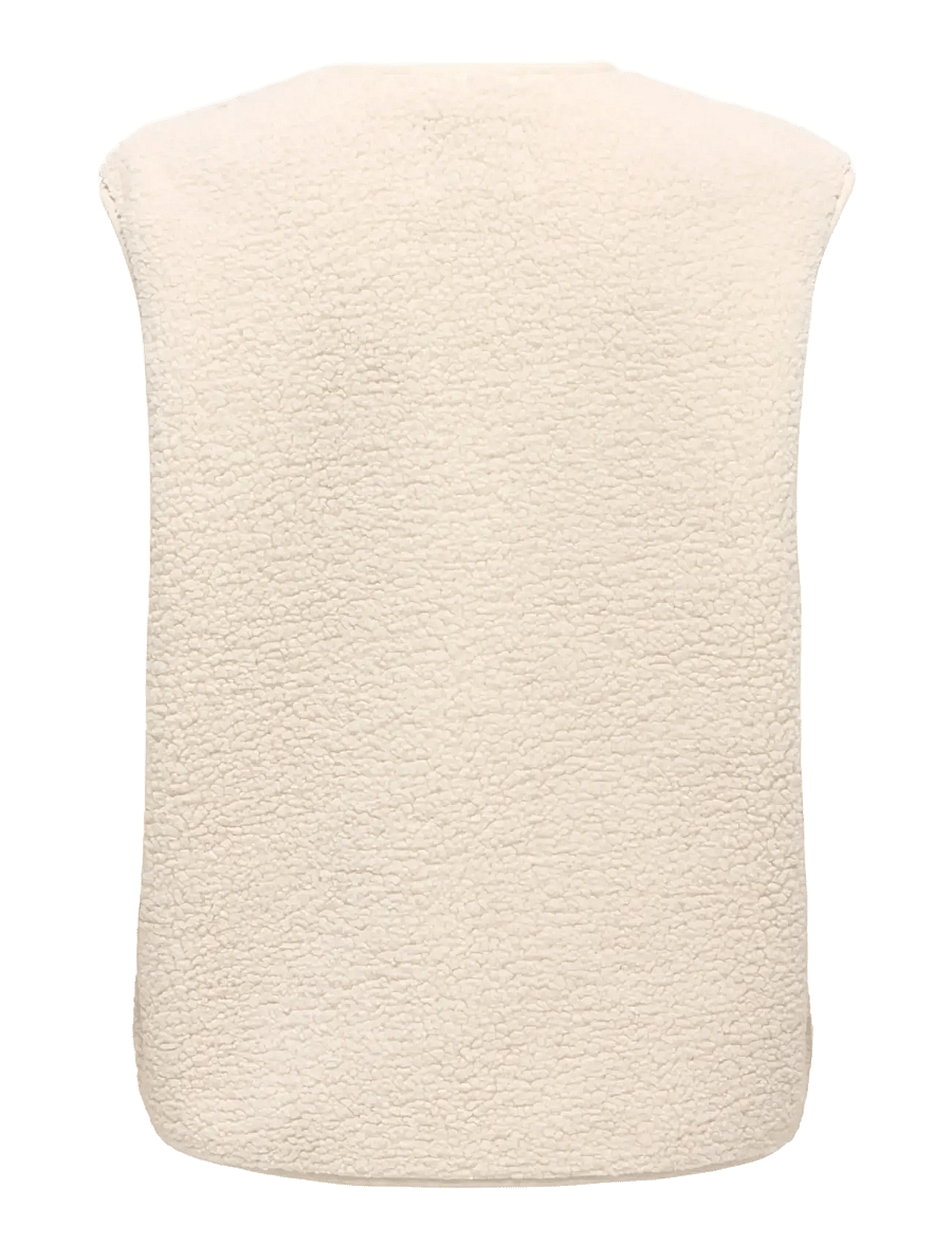 JDY - JDYSIMINA TEDDY WAISTCOAT OTW QIQ NOOS - fleece- och teddyvästar - pumice stone - 2