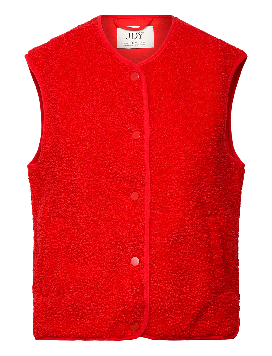 JDY - JDYSIMINA TEDDY WAISTCOAT OTW QIQ NOOS - fleece- und teddy-westen - racing red - 0