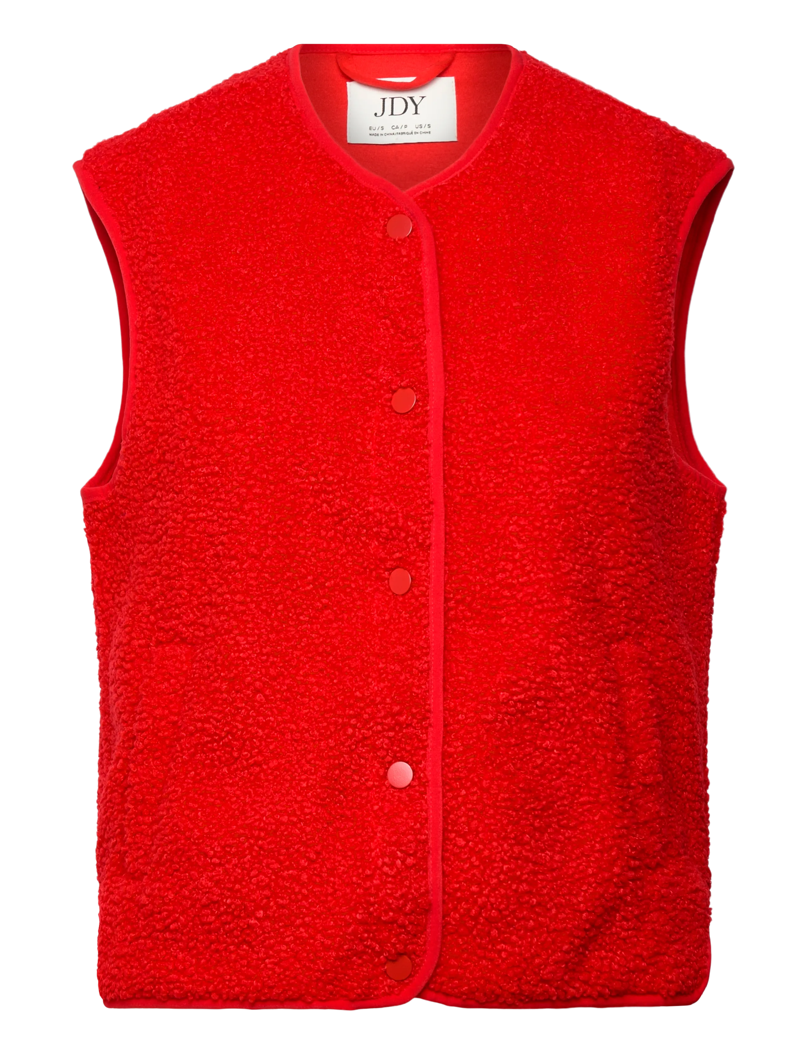 JDY JDYSIMINA TEDDY WAISTCOAT OTW QIQ NOOS - Veste - RACING RED / red