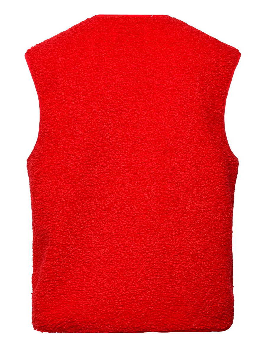 JDY - JDYSIMINA TEDDY WAISTCOAT OTW QIQ NOOS - fleece- und teddy-westen - racing red - 1