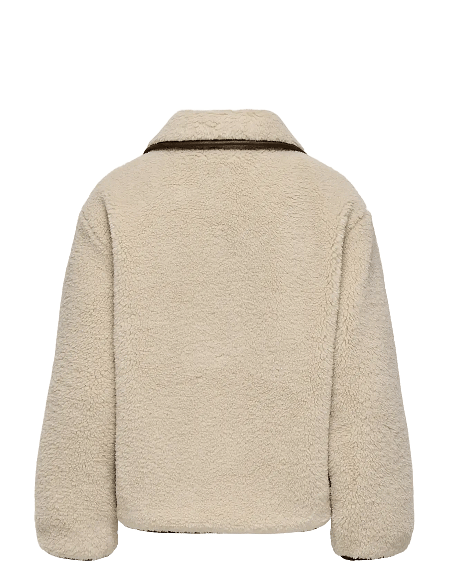 JDY - JDYNOELLA TEDDY JACKET OTW NOOS - kunstkarusnahk - cement - 2
