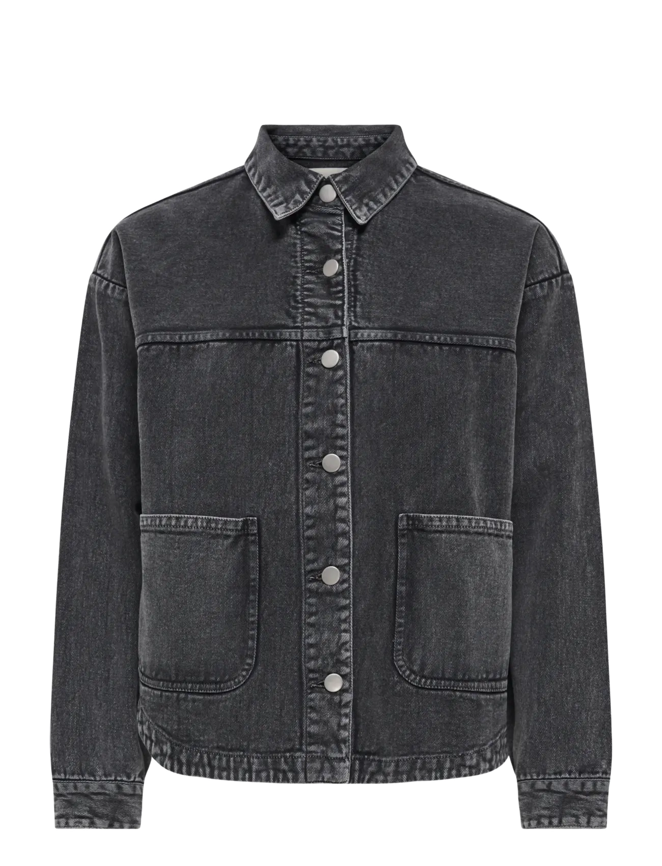 JDY noma L/S Shacket Wvn Noos, Kvinder, Shacket, Grå, Str: L