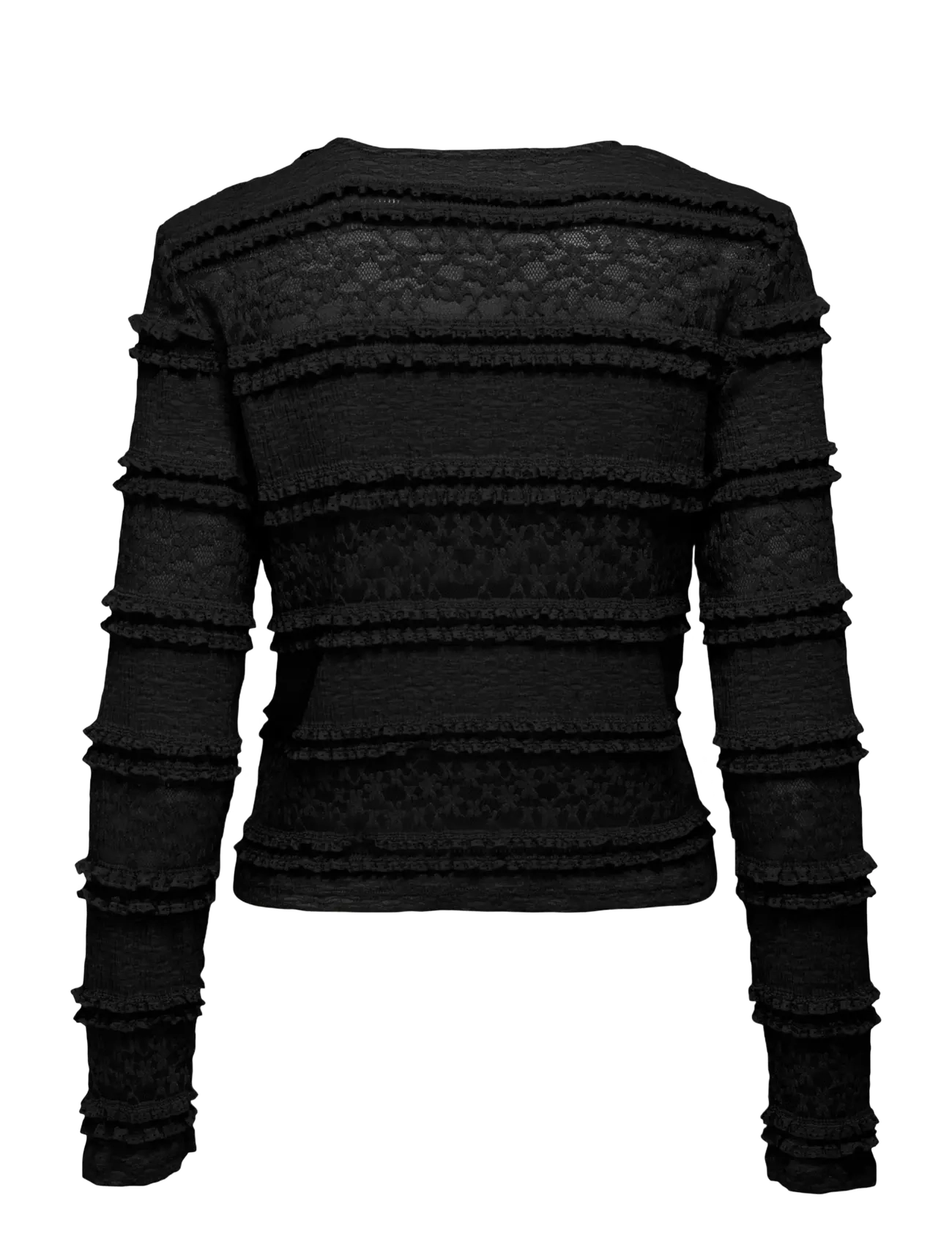 JDY - JDYSARAH L/S LACE TOP JRS NOOS - black - 2