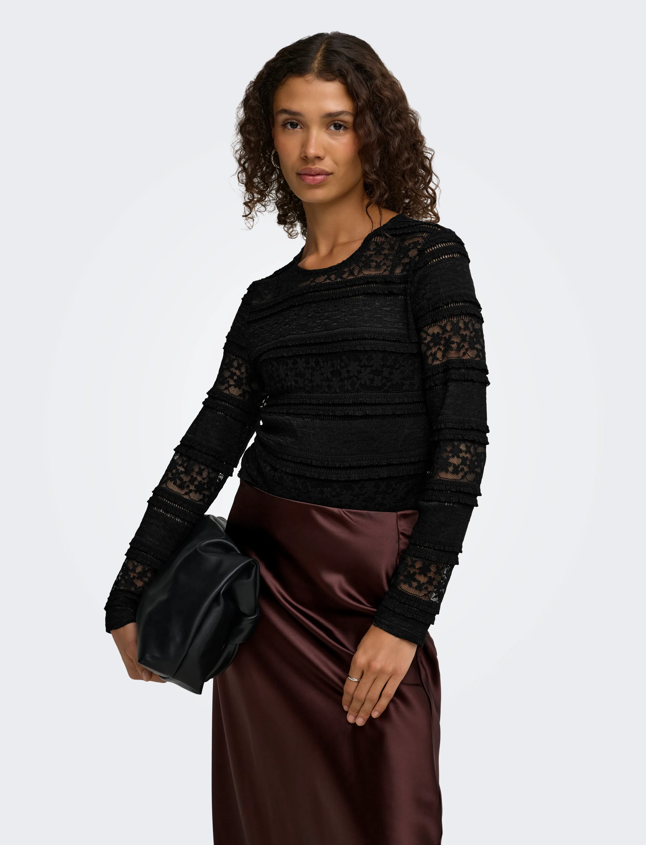 Jdysarah L/S Lace Top Jrs Noos