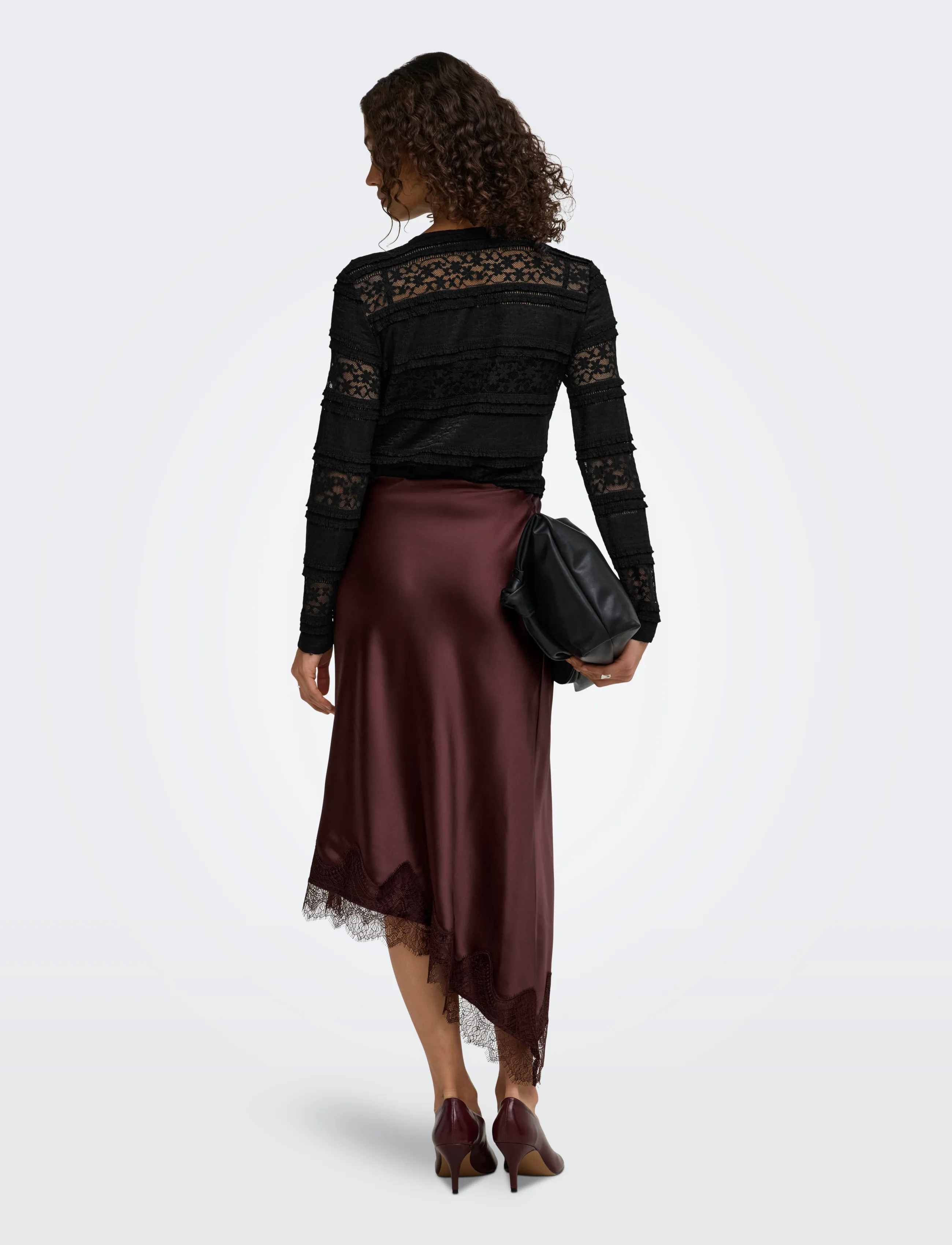 JDY - JDYSARAH L/S LACE TOP JRS NOOS - black - 3