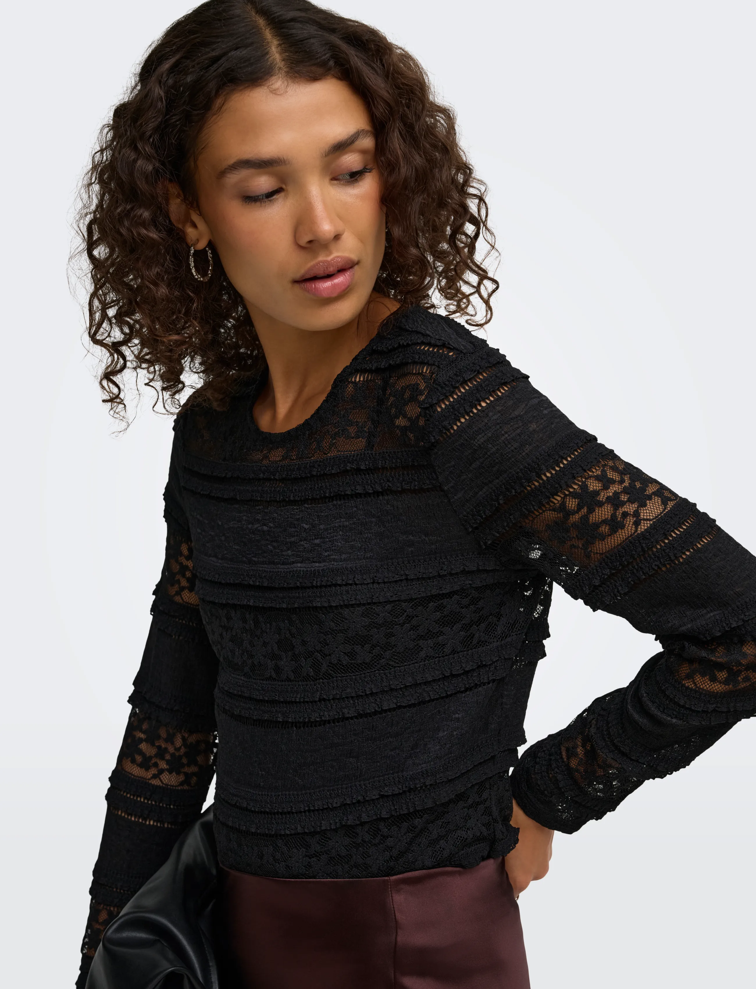 JDY Jdysarah L/S Lace Top Jrs Noos blusar dam – bild 6