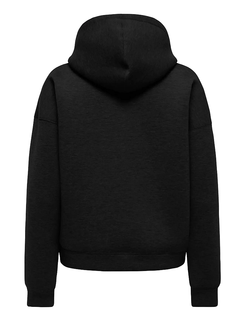 JDY - JDYSABRINA L/S ZIPPER SCUBA HOODIE JRS - hættetrøjer - black - 1
