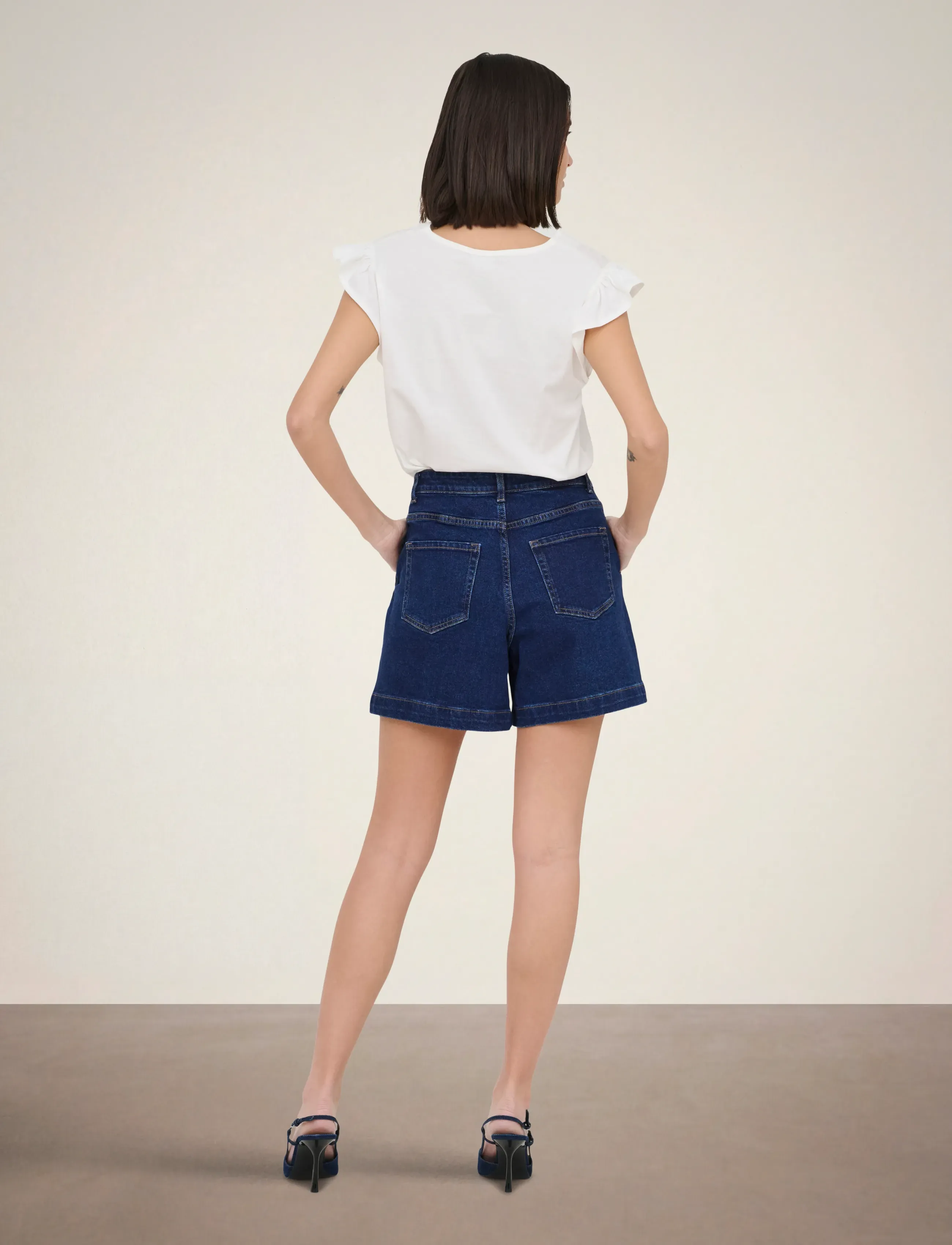 JDY - JDYVALERIE HW WID SHORTS DNM NOOS - jorts - medium blue denim - 3