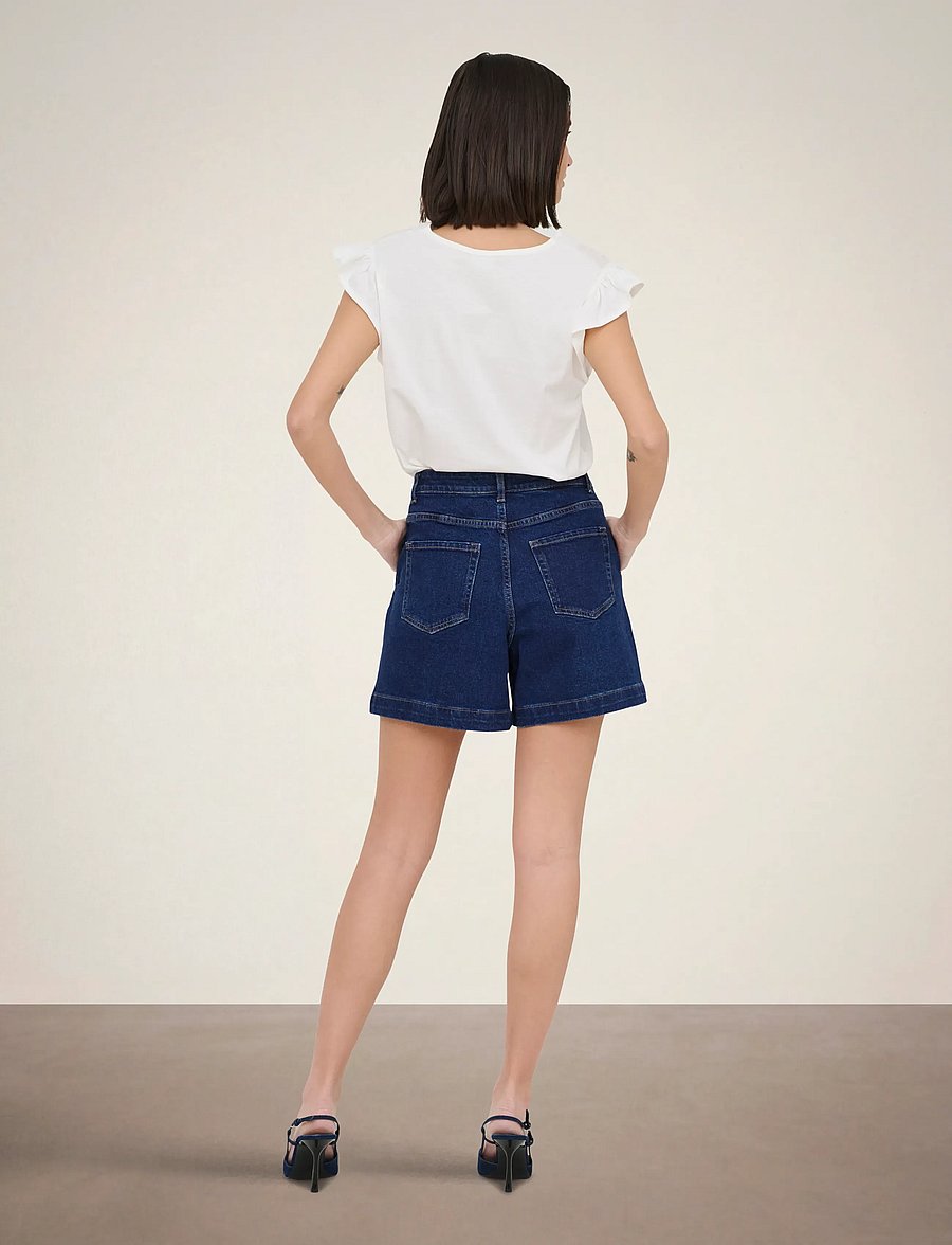 JDY - JDYVALERIE HW WID SHORTS DNM NOOS - jeansshorts - medium blue denim - 3
