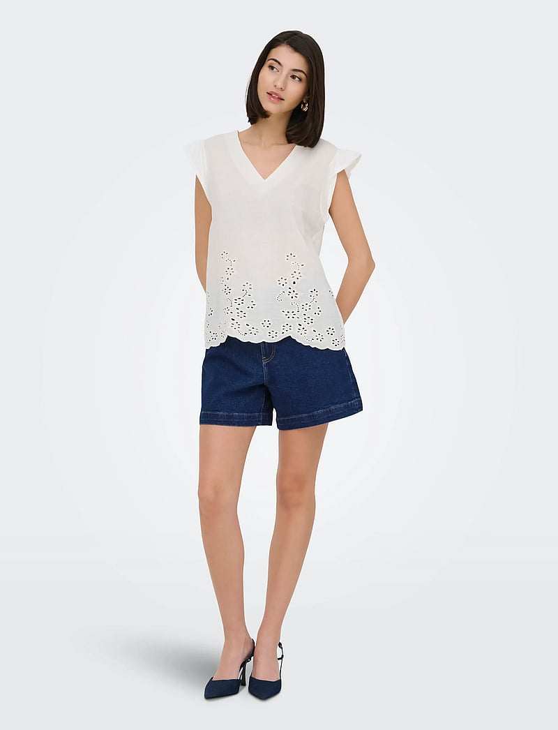 JDY - JDYVALERIE HW WID SHORTS DNM NOOS - jeansshorts - medium blue denim - 4