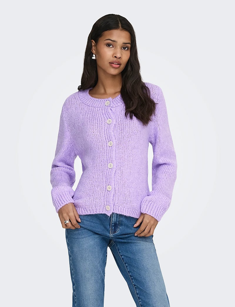 JDY - JDYDINEA L/S BUTTON CARDIGAN KNT NOOS - cardigans - lavender - 0
