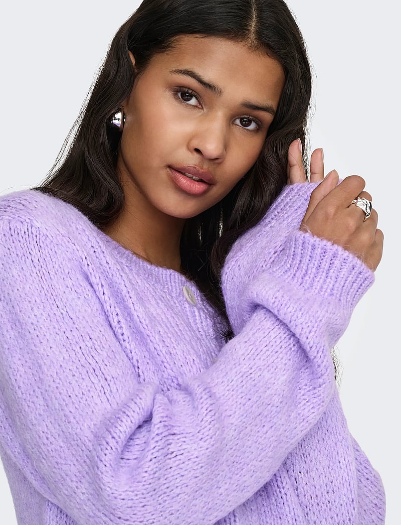 JDY - JDYDINEA L/S BUTTON CARDIGAN KNT NOOS - cardigans - lavender - 4