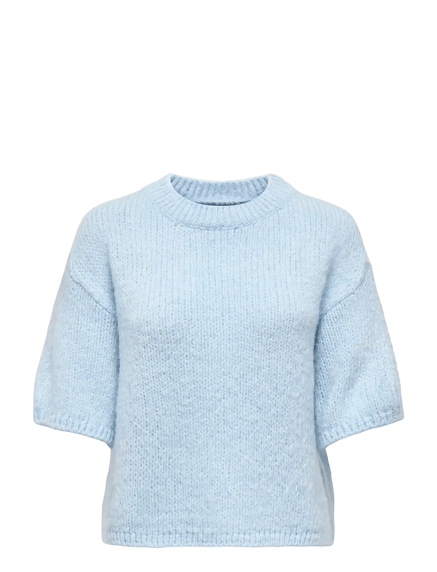 JDY - JDYLINEA S/S PULLOVER O-NECK KNT NOOS - swetry - cashmere blue - 1