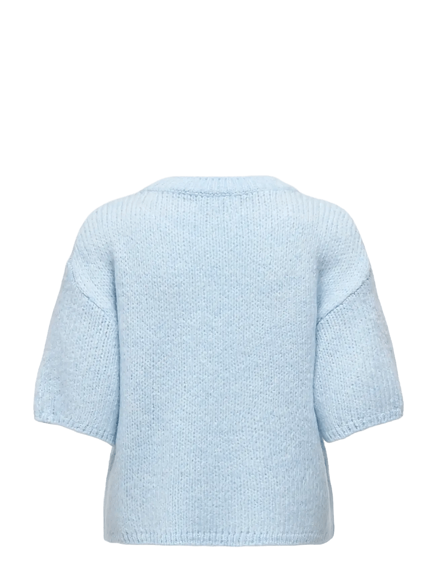 JDY - JDYLINEA S/S PULLOVER O-NECK KNT NOOS - swetry - cashmere blue - 2
