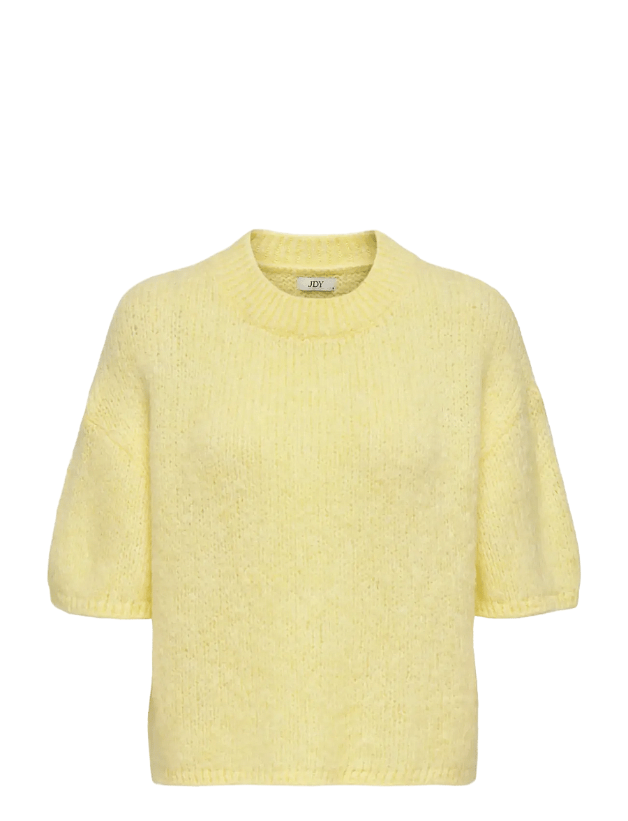 JDY - JDYLINEA S/S PULLOVER O-NECK KNT NOOS - swetry - pastel yellow - 1
