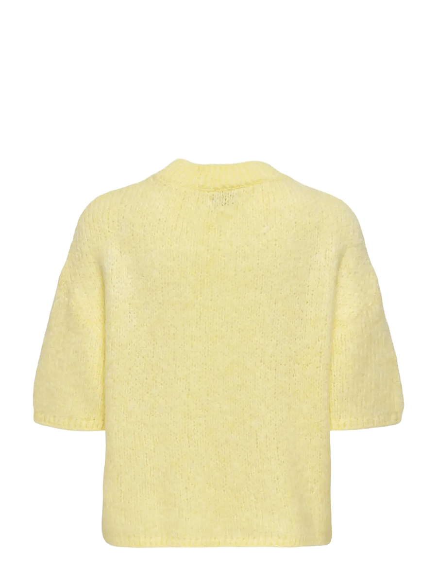 JDY - JDYLINEA S/S PULLOVER O-NECK KNT NOOS - swetry - pastel yellow - 2