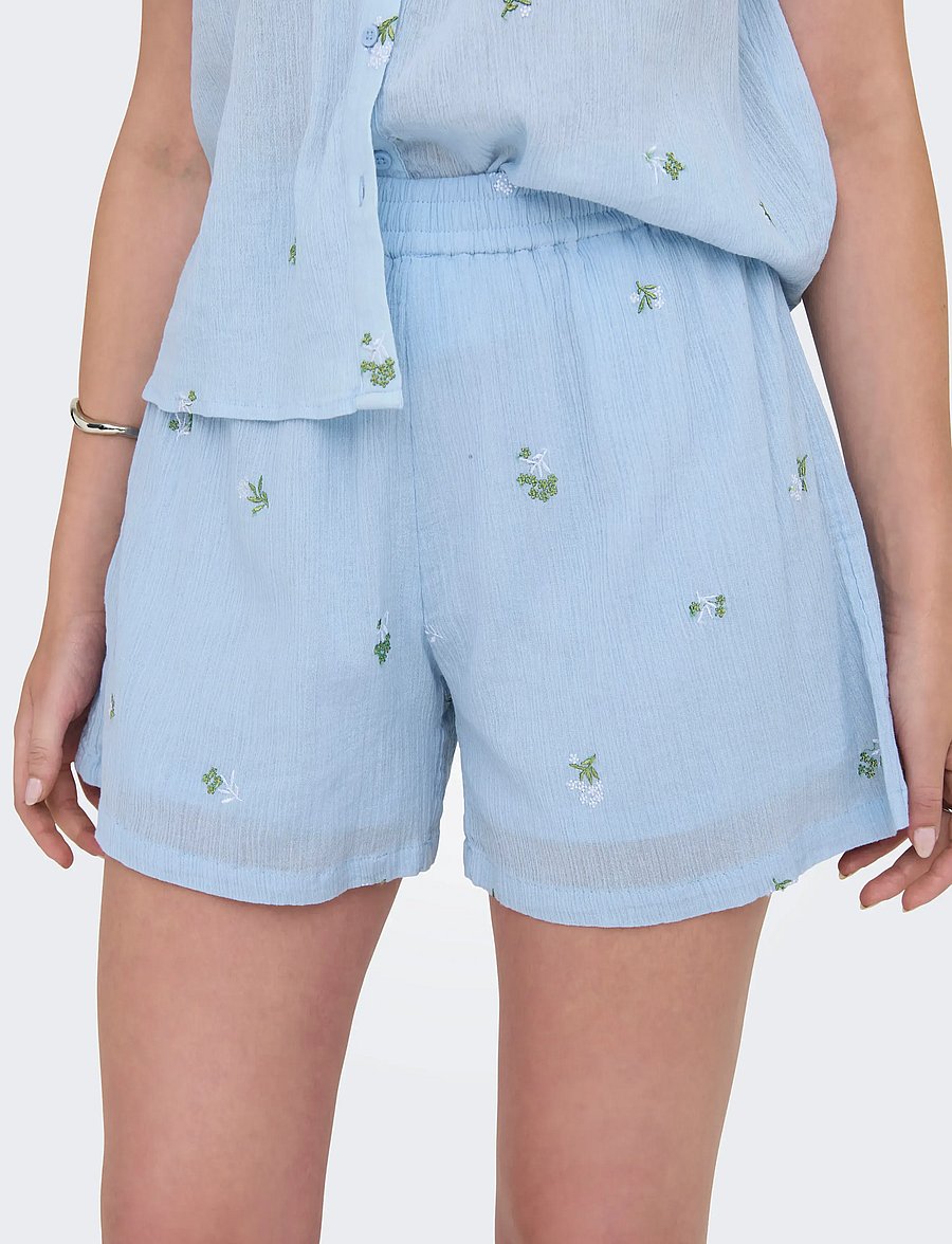 JDY - JDYALBA HW SHORTS WVN EXP - freizeitshorts - cashmere blue - 5