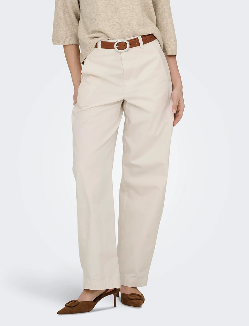 JDY - JDYSELMA HW BARREL PANT PNT NOOS - barrel jeans - cloud dancer - 0