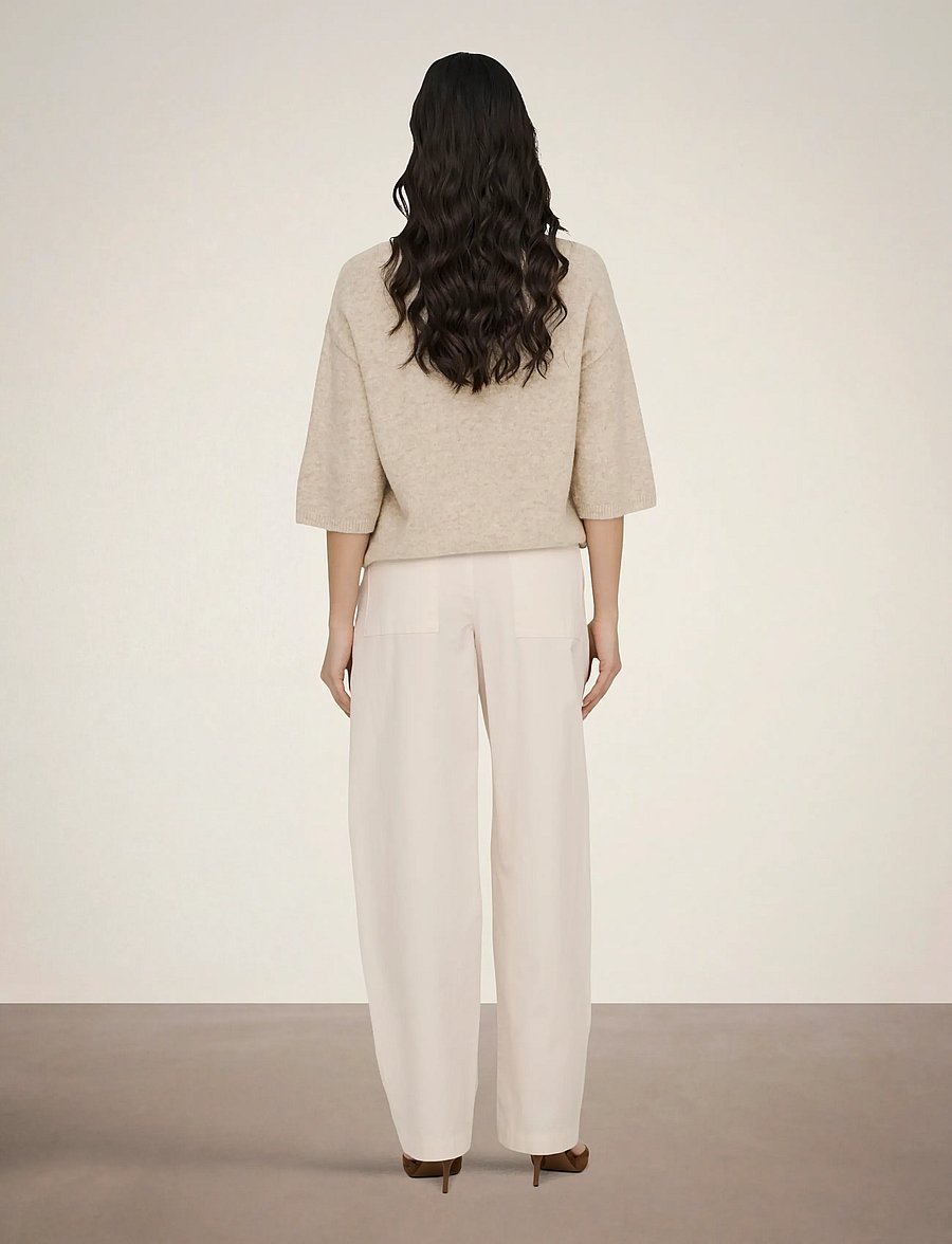 JDY - JDYSELMA HW BARREL PANT PNT NOOS - barrel jeans - cloud dancer - 3