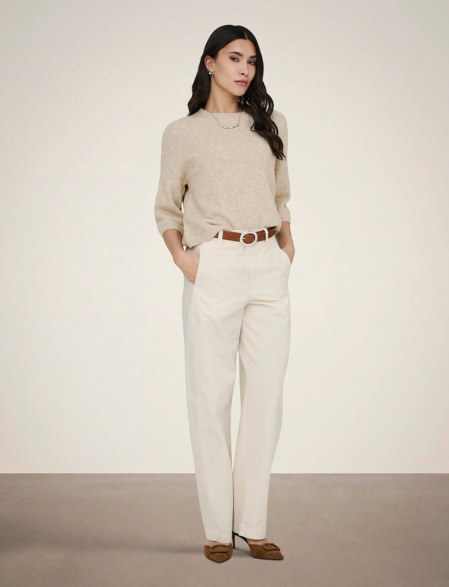 JDY - JDYSELMA HW BARREL PANT PNT NOOS - barrel jeans - cloud dancer - 4