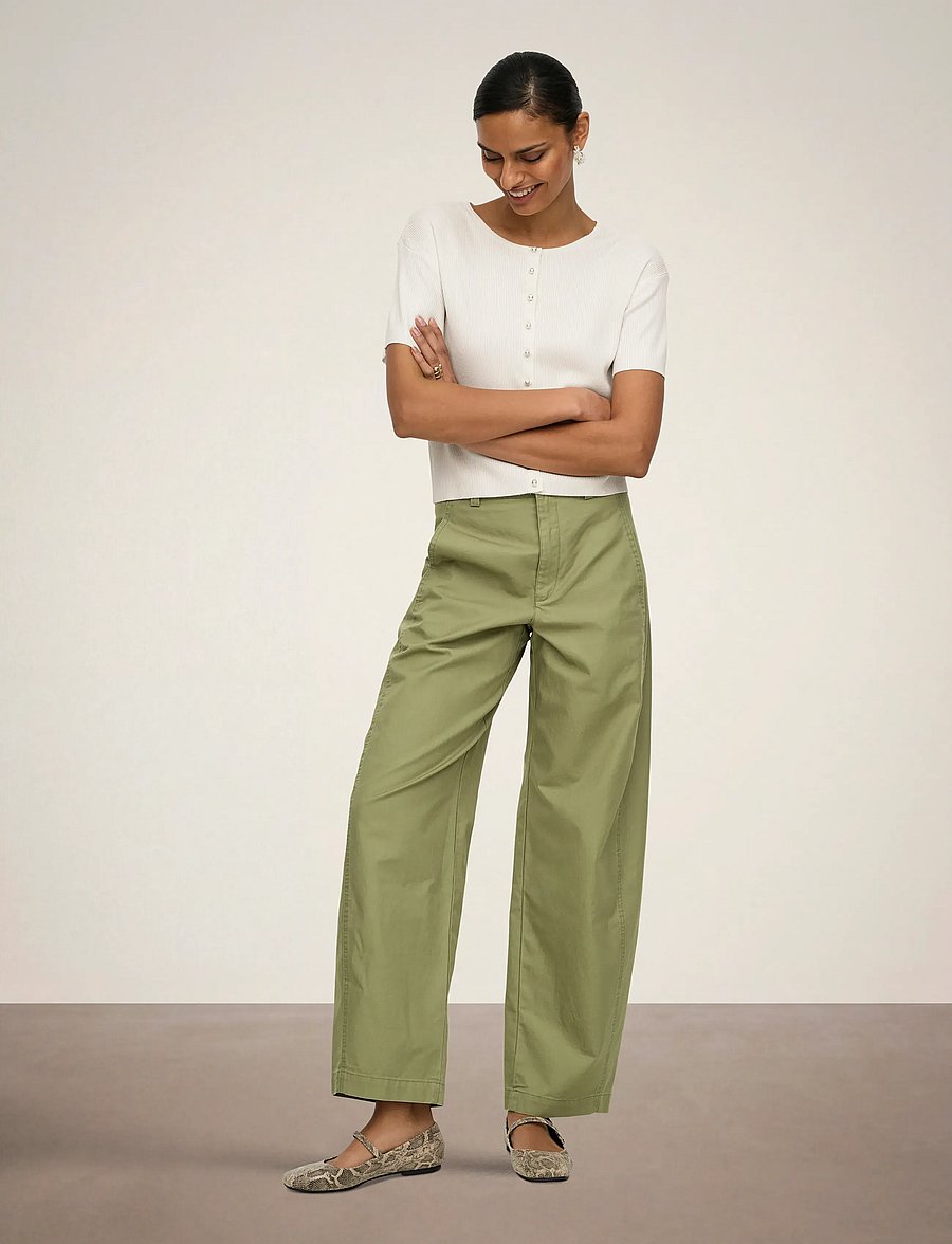 JDY - JDYSELMA HW BARREL PANT PNT NOOS - jeans barrel - dried herb - 4