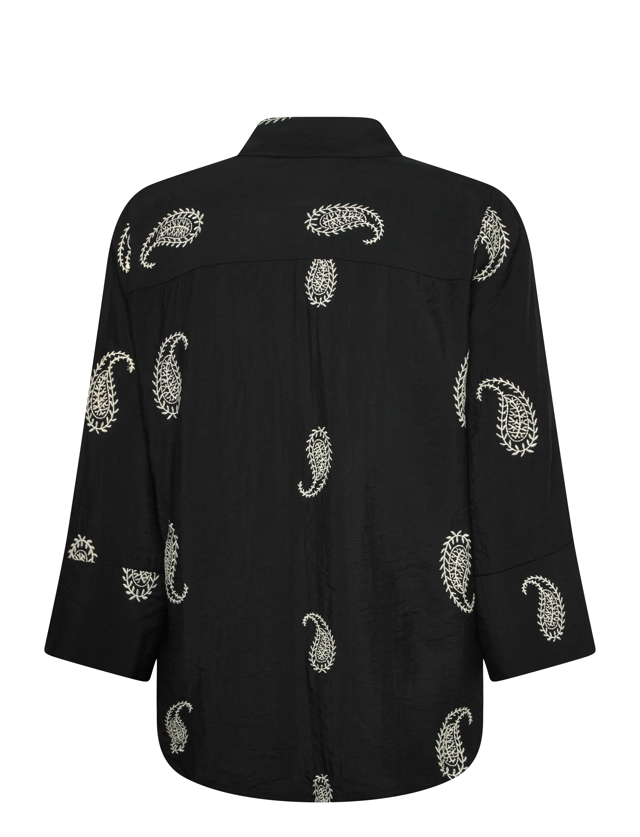 JDY - JDYTHEA 7/8 EMBROIDERY SHIRT WVN - chemises à manches longues - black - 1