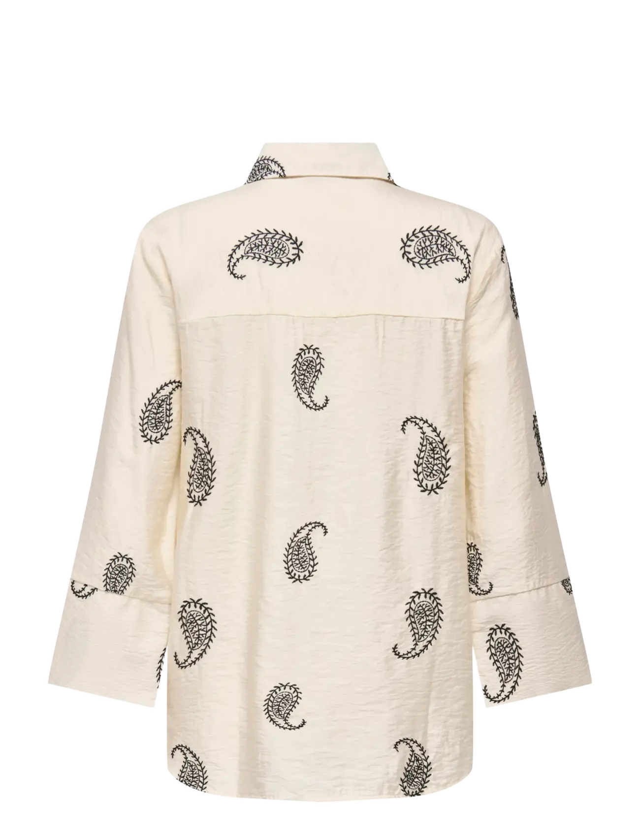 JDY - JDYTHEA 7/8 EMBROIDERY SHIRT WVN - langærmede skjorter - ecru - 1