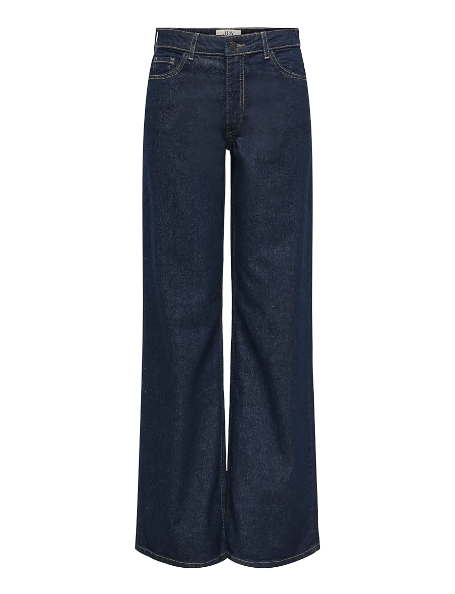 JDY - JDYRUBY MW WID RINSE 1015 DNM NOOS - pantalons larges - dark blue denim - 1