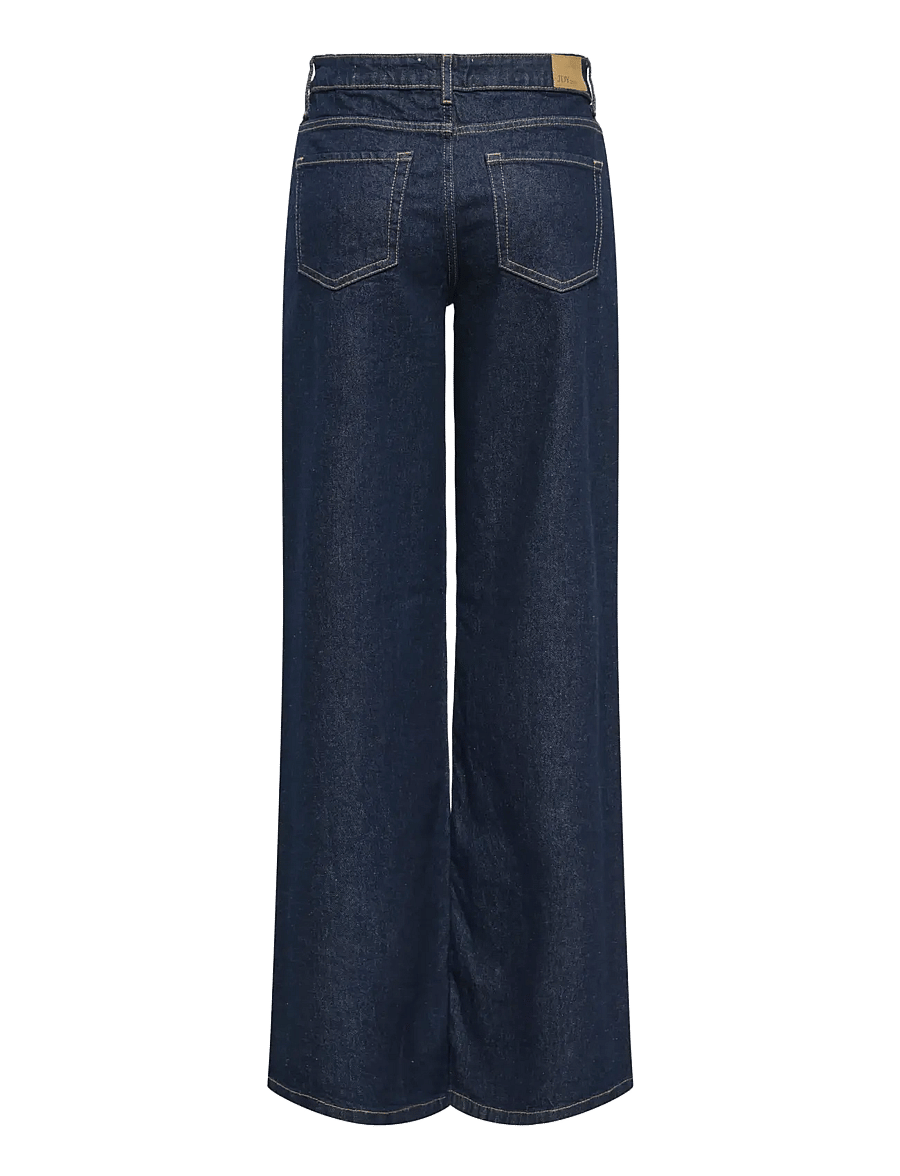 JDY - JDYRUBY MW WID RINSE 1015 DNM NOOS - pantalons larges - dark blue denim - 2