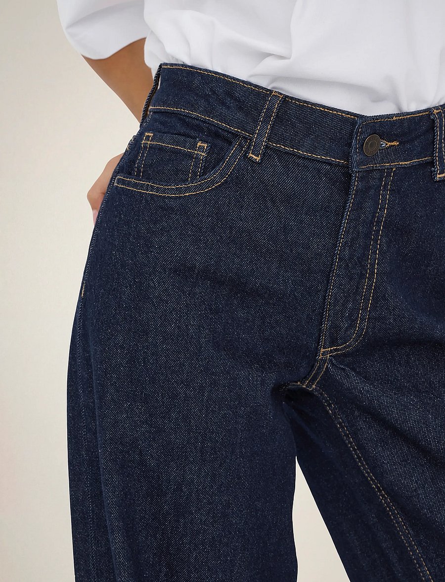 JDY - JDYRUBY MW WID RINSE 1015 DNM NOOS - pantalons larges - dark blue denim - 5