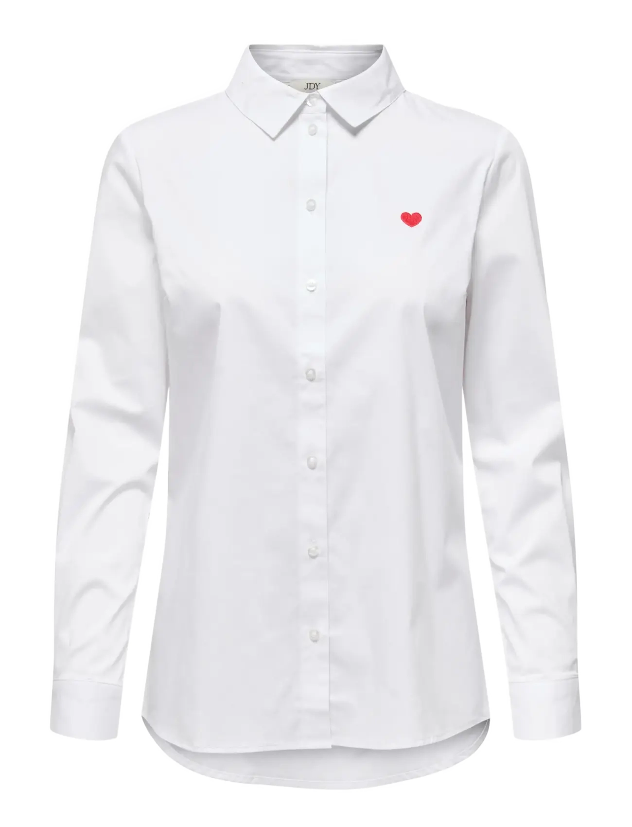 JDY JDYMIO L/S EMBROIDERY SHIRT WVN NOOS - Tøj - WHITE / white