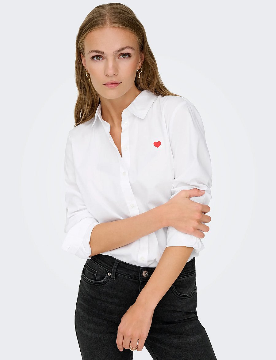 JDY - JDYMIO L/S EMBROIDERY SHIRT WVN NOOS - chemises à manches longues - white - 4