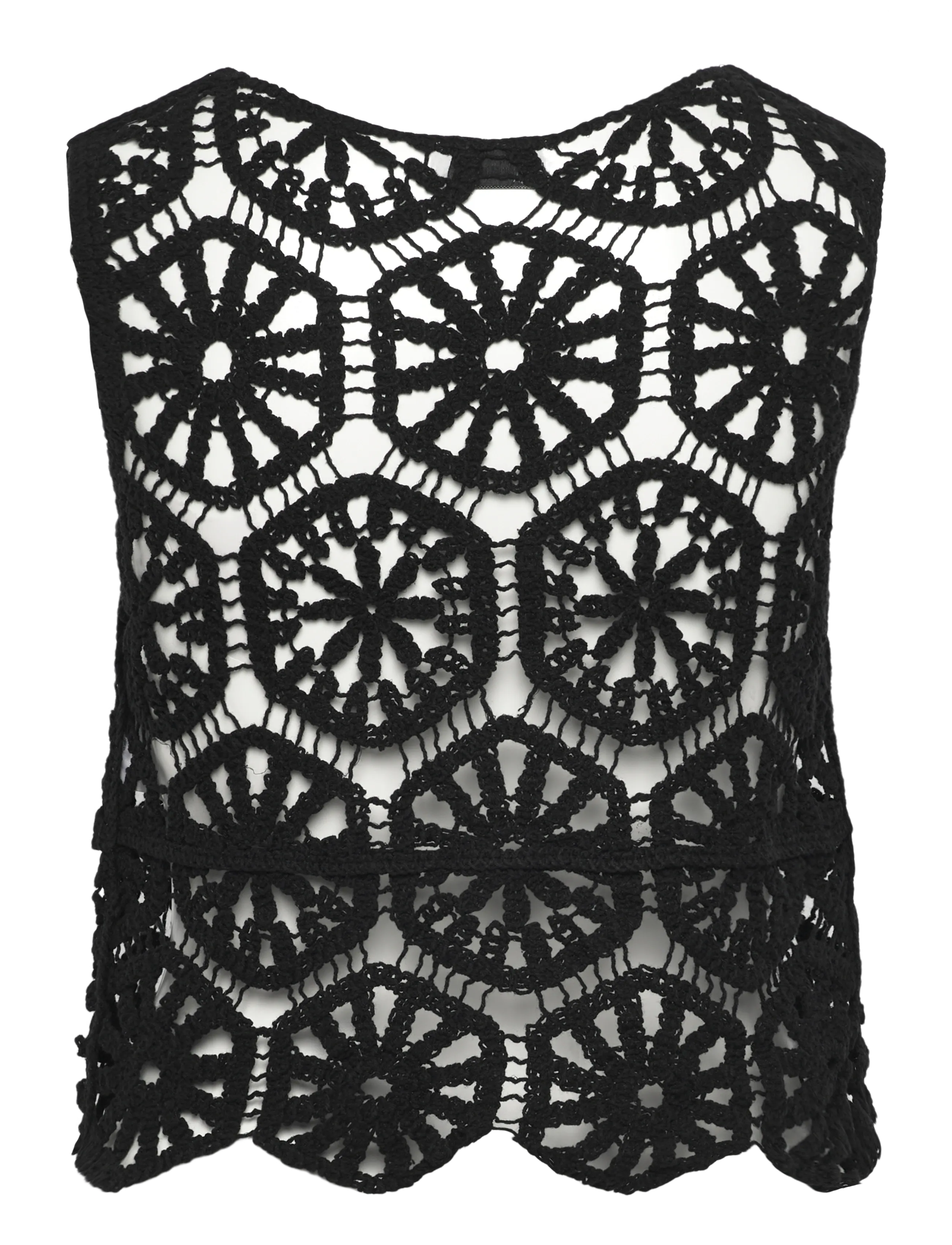 JDY - JDYVIC S/L O-NECK TOP KNT - tanktops - black - 1