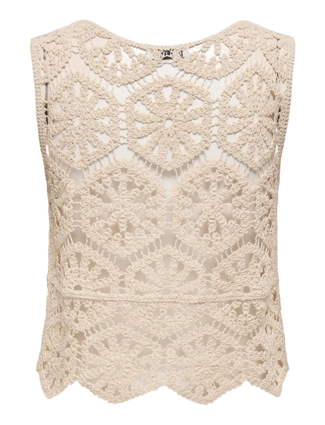 JDY - JDYVIC S/L O-NECK TOP KNT - sleeveless tops - tapioca - 1