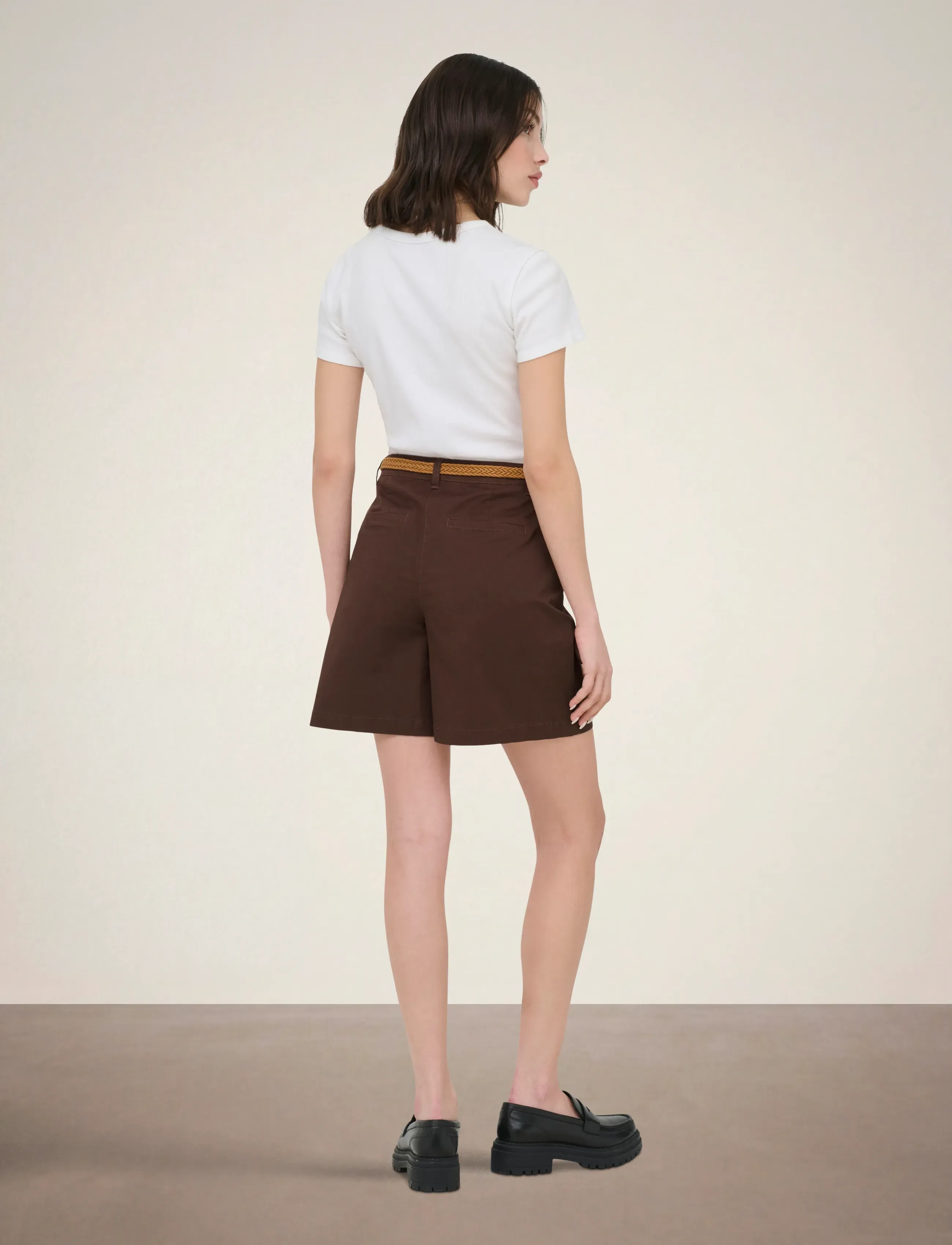 JDY - JDYCHICAGO MW BERMUDA SHORTS WVN NOOS - bermuda stuttbuxur - chicory coffee - 3