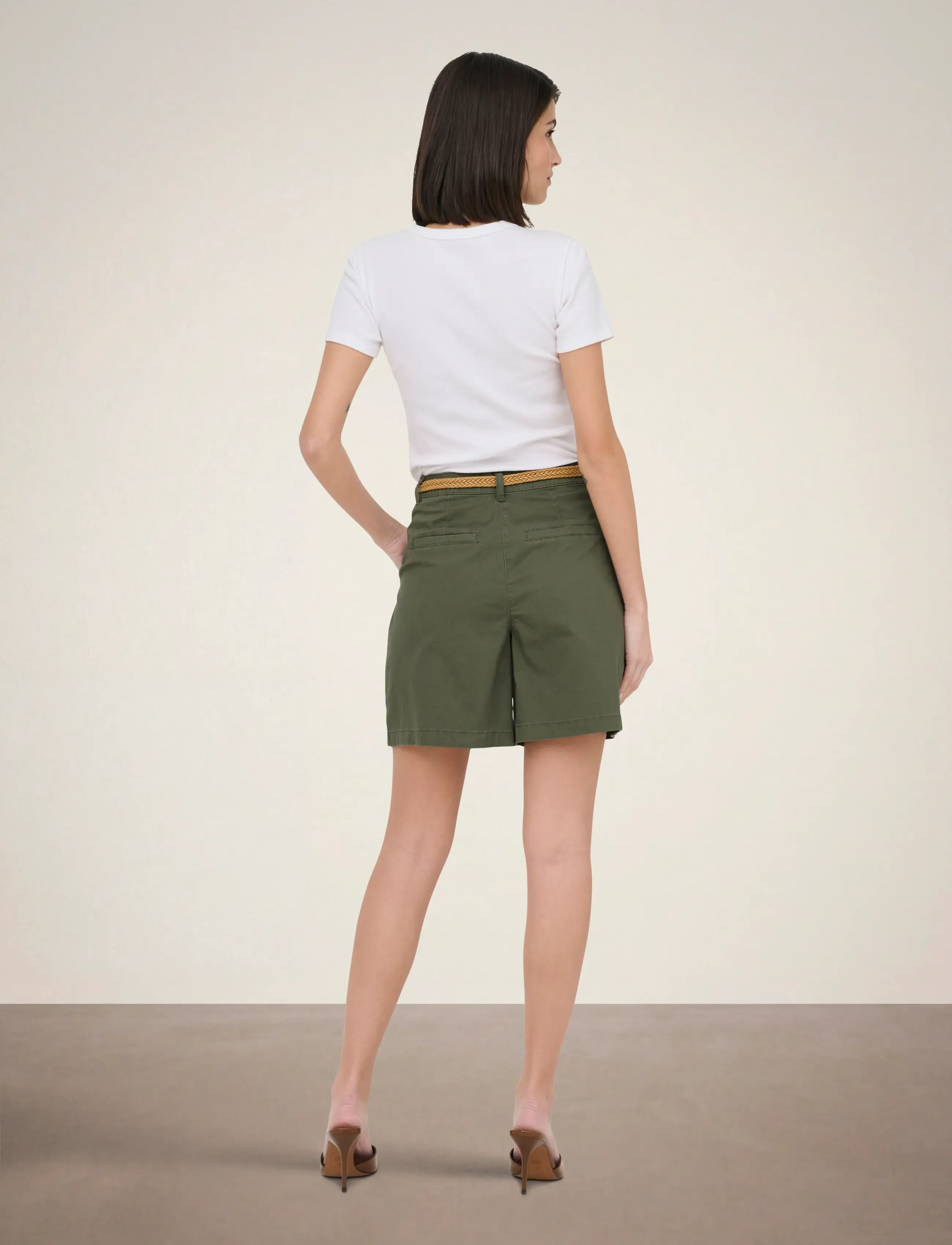 JDY - JDYCHICAGO MW BERMUDA SHORTS WVN NOOS - bermudashorts - kalamata - 3