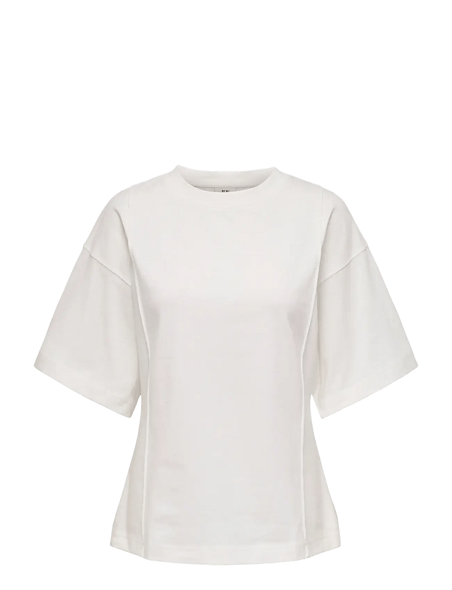 JDY - JDYRUBY LIFE S/S PIPING T-SHIRT JRS - t-shirts - cloud dancer - 0