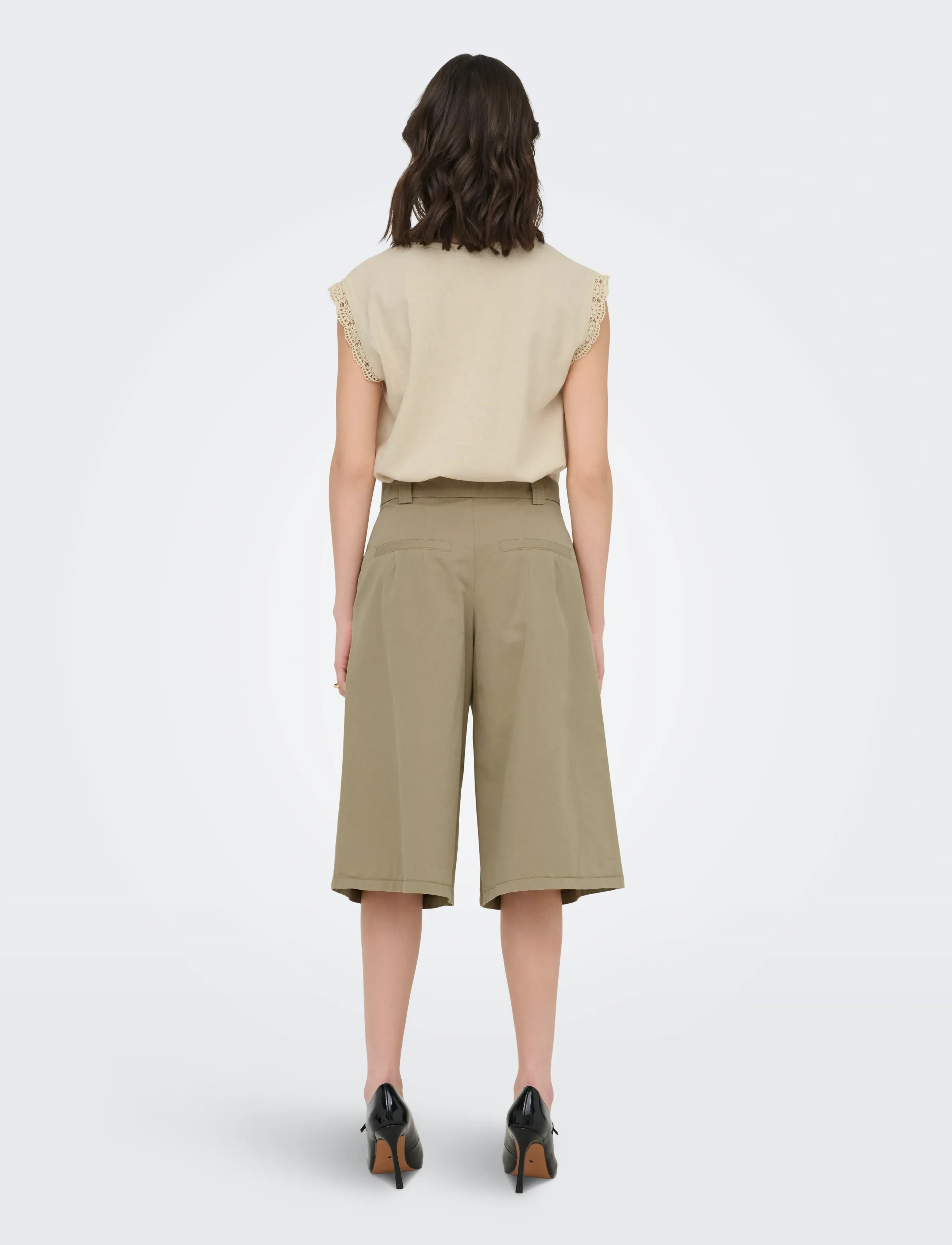 JDY - JDYBIANCA HW BERMUDA SHORTS PNT NOOS - bermudy - lead gray - 3