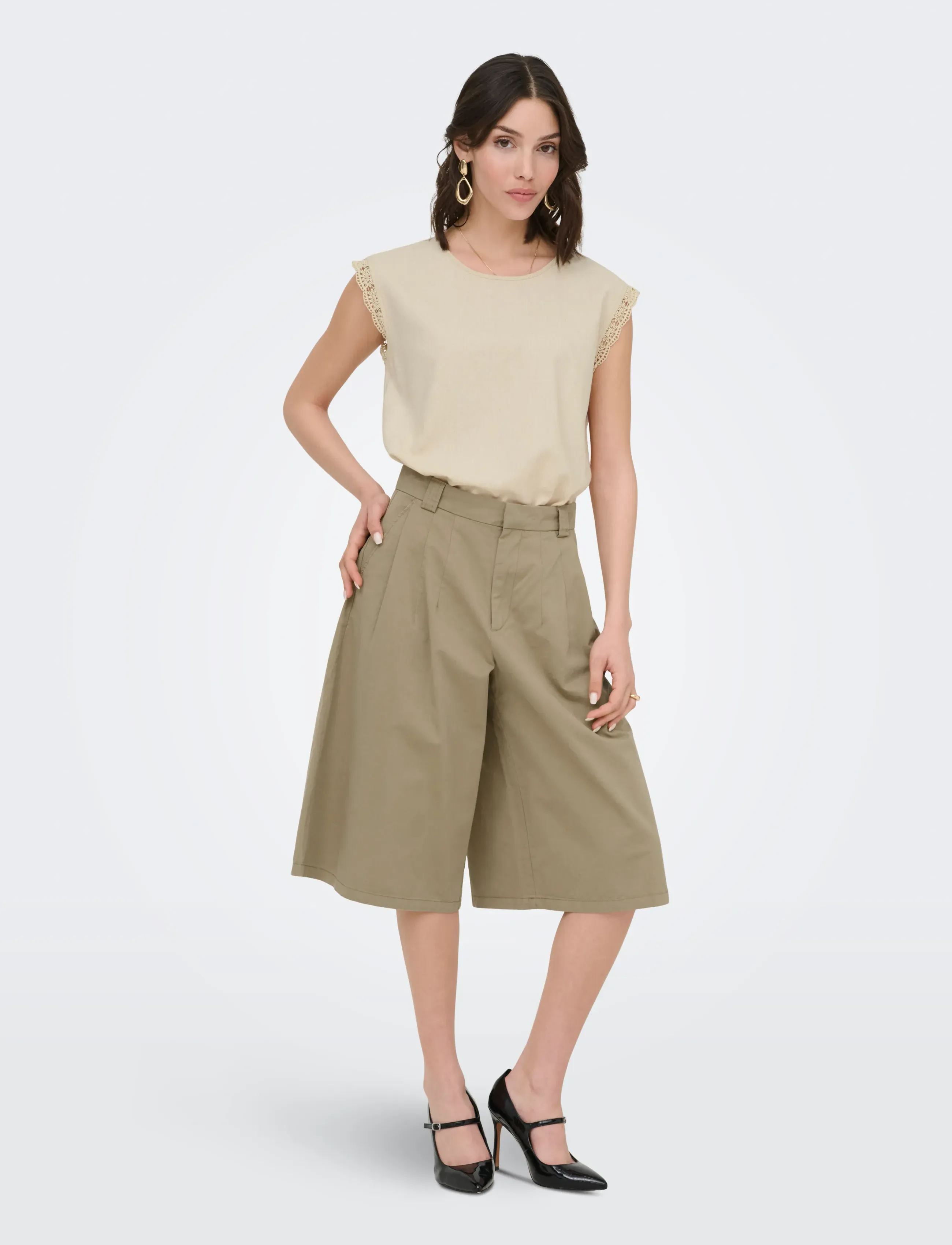 JDY - JDYBIANCA HW BERMUDA SHORTS PNT NOOS - bermudy - lead gray - 4