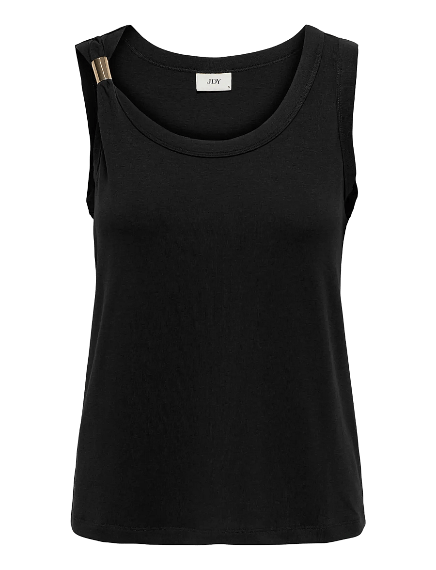 JDY - JDYUFFA S/L TOP JRS NOOS - tanktops - black - 1