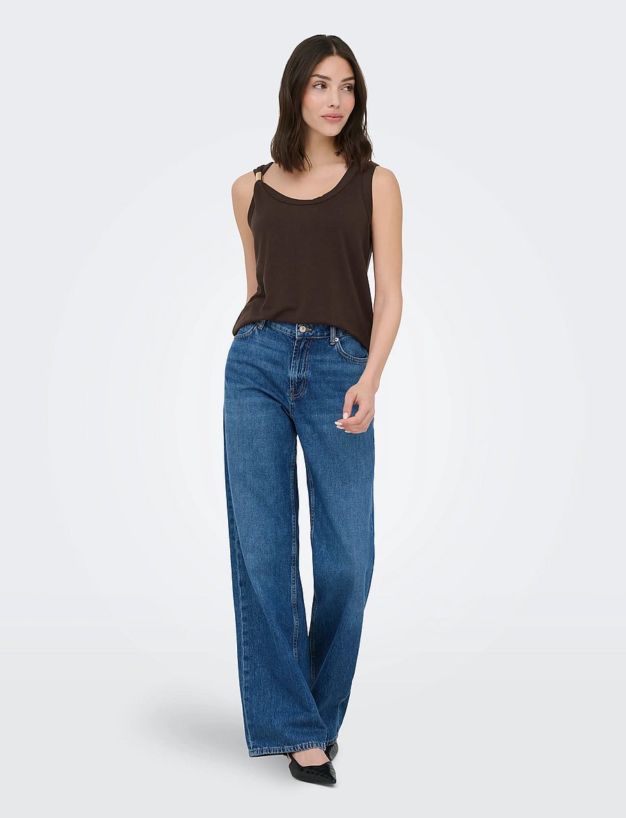 JDY - JDYUFFA S/L TOP JRS NOOS - sleeveless tops - chicory coffee - 4
