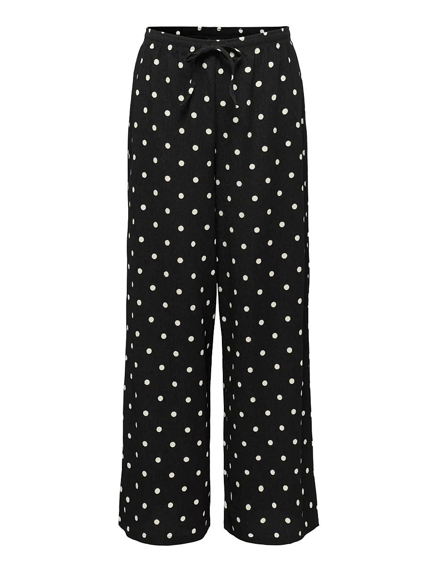 JDY - JDYDEBBIE NEW LOOSE PANT JRS DIA - hosen mit weitem bein - black - 0