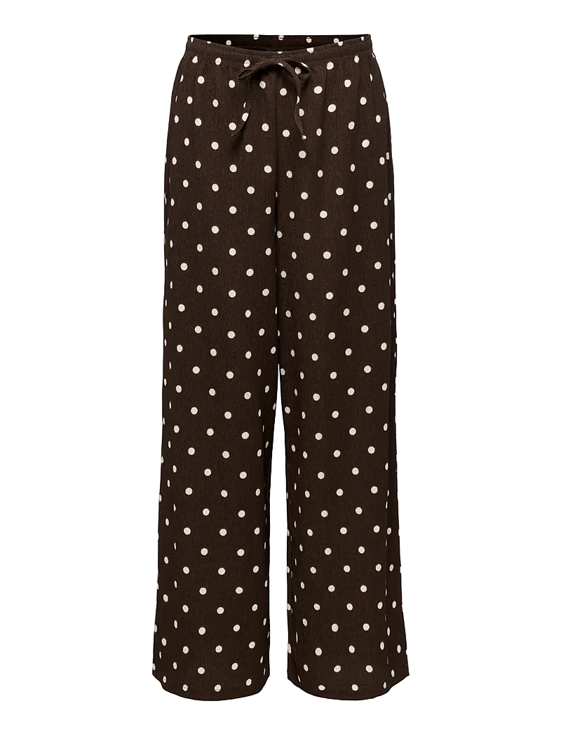 JDY - JDYDEBBIE NEW LOOSE PANT JRS DIA - bukser med brede ben - coffee bean - 1